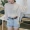 2018 mùa xuân mới Hàn Quốc phiên bản của Hồng Kông hương vị chic rắn màu loose gỗ tai ngắn đoạn quan điểm dài tay T-Shirt của phụ nữ áo sơ mi áo phông nữ cao cấp