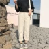 Mùa xuân và mùa hè mới của Hàn Quốc phiên bản của hoang dã quần âu phụ nữ lỏng lẻo vi quần thẳng màu tinh khiết quăn quần sinh viên quần triều nữ áo kiểu công sở Mùa xuân