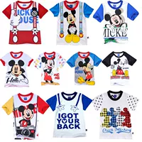 Vận chuyển quốc gia Cotton Phim hoạt hình ngắn tay In T Summer Kids Disney Mickey Thomas 哆 A Dream - Áo thun shop trẻ em