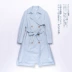 060 Heng 2020 mùa xuân mới của phụ nữ khí chất phong cách Hàn Quốc ~ áo hai dây ngực với thắt lưng 6129 - Trench Coat Trench Coat