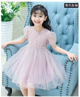 Quần áo trẻ em nữ hè 2019 mới cho trẻ em ăn mặc trong váy trẻ em lớn váy công chúa váy cô gái váy - Váy váy thu đông đẹp cho bé