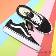 [Sunny spot] VANS màu đen và trắng Old Skool cổ điển thấp-top giày giày thường VN-0D3HY28