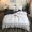 Bông cotton Bắc Âu bốn mảnh giường giường in lưới màu đỏ ký túc xá ba mảnh vải lanh trải giường - Bộ đồ giường bốn mảnh