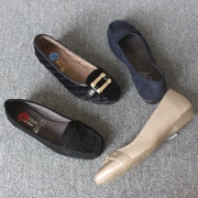 Châu âu và Hoa Kỳ duy nhất thấp để giúp kích thước lớn giày của phụ nữ phẳng mềm dưới chậm phục hồi bộ nhớ cotton lót giày mẹ giày ballet nữ