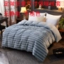 Tùy chỉnh pha lê nhung chăn đơn mảnh hai mặt flannel flannel sinh viên 1,5 m 200x230 chăn đôi chăn phao siêu nhẹ