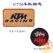 KTM logo team dán vải dán vải thêu dán nhãn dán chương Velcro thêu chương epaulettes có thể được tùy chỉnh