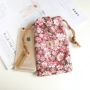 5 inch nhỏ vải tươi hoa nữ điện thoại di động túi bông túi Hàn Quốc ví iphoneX bơm túi điện thoại di động túi nam đeo chéo