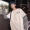 Hồng Kông gió đôi áo len nam và nữ sang trọng mùa thu và áo khoác mùa đông Phiên bản Hàn Quốc của áo sơ mi sọc trắng hai mảnh giả ban đầu áo hoodie nam đẹp