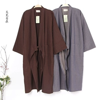 Mùa xuân hè phong cách và gió robe nam cotton gạc mồ hôi hấp Hanfu kimono đồ ngủ dài cardigan áo choàng tắm áo choàng tắm áo ngủ đẹp