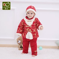 拉比 Детский пуховик для мальчиков, топ, демисезонная одежда, комплект, китайский стиль