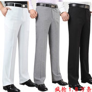 New linen nam quần nam mùa hè phần mỏng trung niên lỏng kinh doanh miễn phí hot kích thước lớn cao eo phù hợp với daddy quần