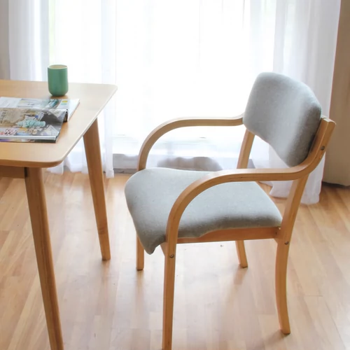 Современный скандинавский японский стульчик для кормления из натурального дерева домашнего использования, ноутбук