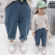 Trẻ em mặc quần jean bé gái mùa thu 2019 mới cho bé Quần trẻ em quần harem quần thủy triều 1-2-3 tuổi 4 - Quần jean
