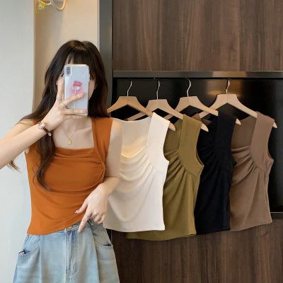taobao agent Design summer T-shirt, short mini-skirt, jacket, plus size, trend of season, square neckline, lifting effect, sleevless