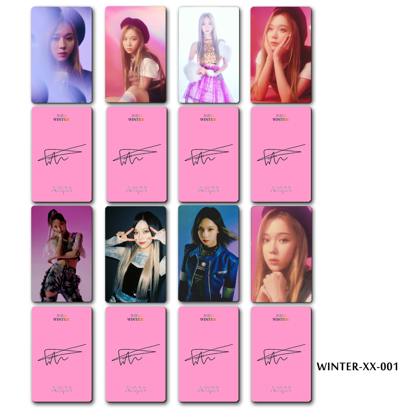 Winter-xx-001the republic of korea Aespa Coco Jin Court periphery Small card Aid card autograph selfie Photo Photo card wallet Ferrule card