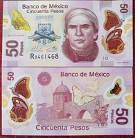 Châu Mỹ Mexico 2015 phiên bản 50 peso tiền giấy bằng nhựa Chữ ký mới Tiền nước ngoài Mới UNC xu cổ