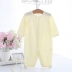 Babyiesies 0-1 tuổi xuân và mùa thu cotton romper cho bé 2 mùa hè siêu mỏng điều hòa không khí phù hợp với quần áo ngủ cho trẻ sơ sinh - Áo liền quần quần áo trẻ sơ sinh Áo liền quần