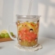 Мультяшная крышка для стакана, стеклянная трубочка