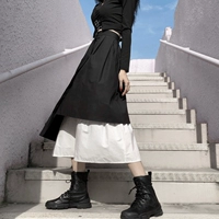Брендовая длинная юбка, коллекция 2022, в корейском стиле, А-силуэт, высокая талия