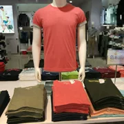 Benny Road Men Áo thun ngắn tay mùa hè Casual Loose crew Màu rắn xu hướng Cotton nửa tay áo thun 880 22215 - Áo phông dài