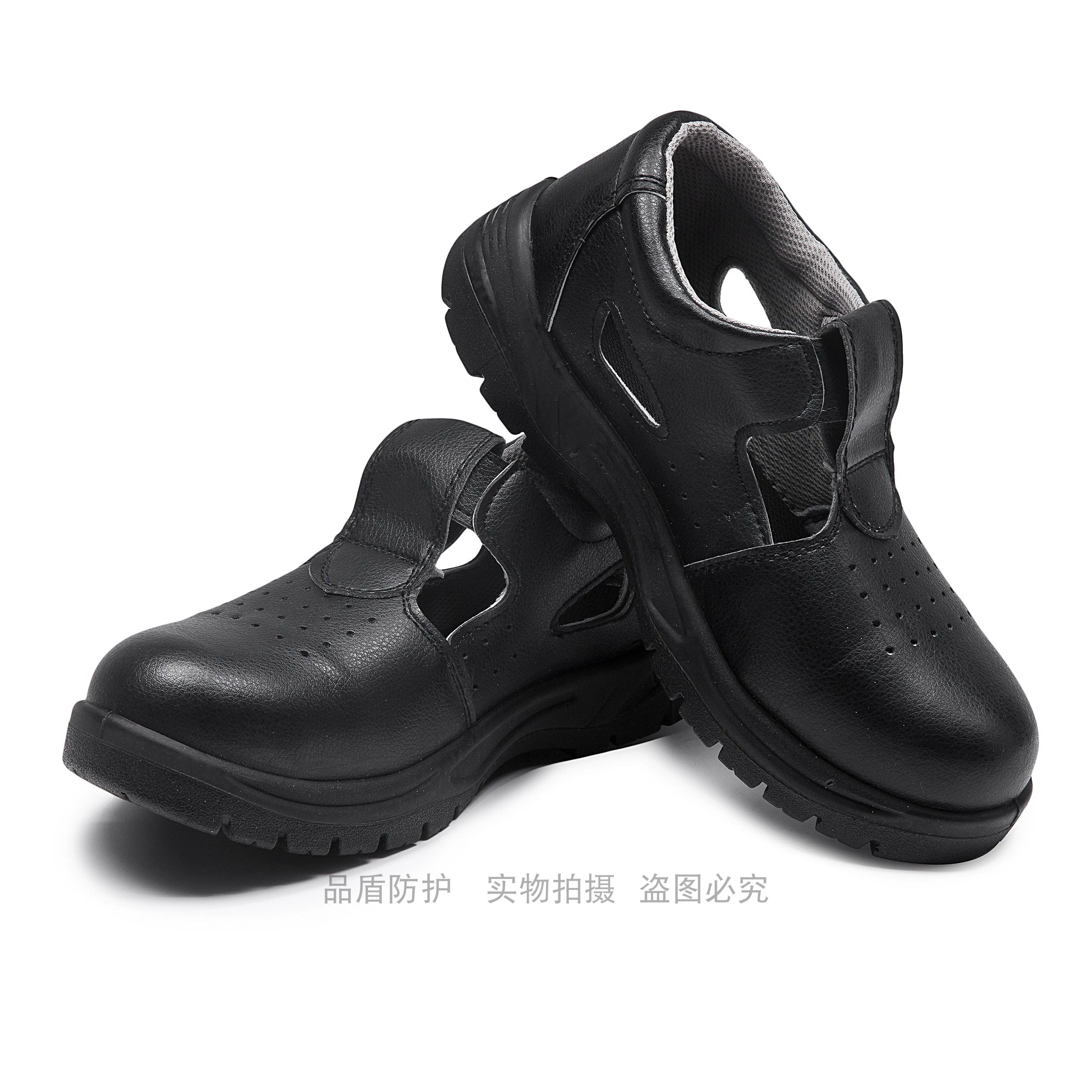 Trắng chống tĩnh chống đập chống xỏ giày an toàn thép ngón chân giày an toàn thực phẩm nhà xưởng nhà máy sạch sẽ trượt 
