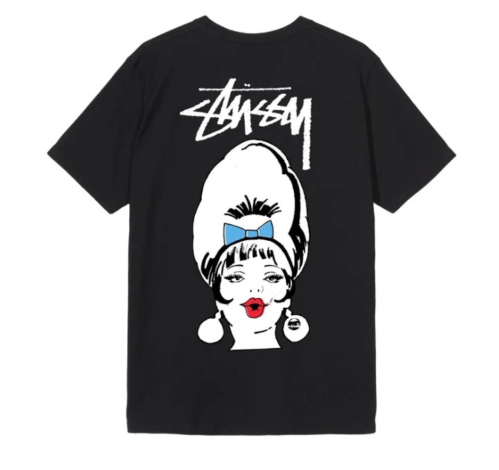 Stussy tide бренд Stucy's множество хлопковых футболок с круглым вырезом и short-sleeved снимок без возврата Canadian покупок