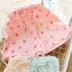 68] Quần short mùa hè Nhật Bản đồ ngủ nữ cotton mỏng dễ thương lưới dâu tây nhà boyshort quần thun nữ Quần tây