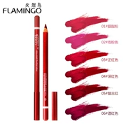Flamingo ảo tưởng nhựa định hình môi bút chì son môi bút gỗ bút kẻ mắt màu đỏ bền màu không thấm nước - Bút chì môi / môi lót