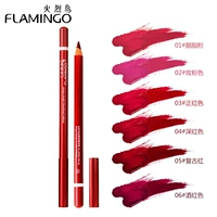 Flamingo ảo tưởng nhựa định hình môi bút chì son môi bút gỗ bút kẻ mắt màu đỏ bền màu không thấm nước - Bút chì môi / môi lót son bút chì hàn quốc đẹp	