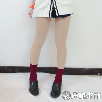 taobao agent Spot deer cosplay women's clothing accessories jk black Chinese stockings treasure Duo Liuhua wine red socks