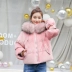 Chống mùa giải phóng mặt bằng bông xuống áo khoác phụ nữ ngắn mùa đông cổ áo lông thú lớn lỏng trùm đầu dày bánh mì Hàn Quốc áo khoác thủy triều Bông