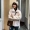 2019 mới mùa thu và mùa đông áo khoác nữ lỏng lẻo khâu áo len ngắn bằng len nữ nhung phiên bản Hàn Quốc - Áo Hàn Quốc