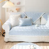 Скандинавский летний синий хлопковый диван, современная бандана, нескользящая расширенная подушка