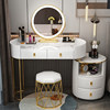 ZL round pure white 100cm table-hollow cabinet +LED mirror +golden bird nest