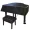 PU da bìa cao grand piano nhỏ gọn dày bông hình vuông nhỏ đàn piano bụi che chống thấm nước bảo vệ tay - Bảo vệ bụi