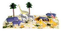 DIY tay lắp ráp mô hình giấy ba chiều Phi cảnh động vật phim hoạt hình zoo 3D giấy khuôn origami mô hình gấp giấy 3d	