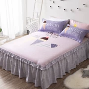Bộ phim hoạt hình trải giường bằng vải bông trải giường đơn mảnh cotton 1,5 m 1,8m nệm chống trượt chống bụi