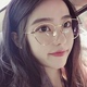 Retro kính ngọc trai khung nữ Hàn Quốc phiên bản của thủy triều tròn lớn mặt văn học với cận thị kính khung gương phẳng siêu ánh sáng Kính khung