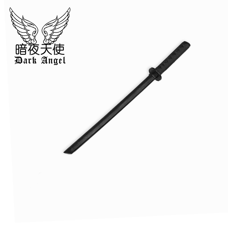 Black Stick Knife - 60Cm Long (Without Scabbard)Bushi blade Wooden sword Japan wood cutter jk stick Photo Props knife cos Toys Sheath Juhe Road drawing hit long Tang Dynasty transverse