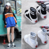 2018 mùa hè đan thở giày thường của phụ nữ vớ căng giày thể thao Hàn Quốc phiên bản của đường phố hoang dã dance socks boots da giúp đỡ cao Giày cao gót