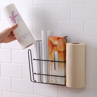 Понетическая кухня хранения хранения полиэтиленовой пленки боковой стенка -бумажная стойка для ткани туалет стойки стойки катания на рулонах
