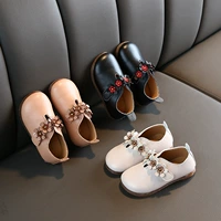 Детская нескользящая обувь для принцессы для кожаной обуви, 1-3 лет, 2020, тренд сезона, мягкая подошва