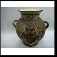 Хайнан Санья характерный стиль мастерство ваза ручной работы кокосовой кокосовой кокосовой ремонт ваза