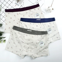 Mùa hè của Nam Giới Threaded Đồ Lót Nam Cotton Mo Bông Thanh Niên Ánh Sáng Màu Mỏng Phần Boxer Boxing Góc Junior High School Sinh Viên quần lót nam cao tuổi