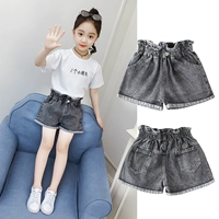 Quần short bé gái denim 2019 đầm mới mùa hè cho bé lớn mùa hè trẻ em phiên bản Hàn Quốc mặc quần lửng nóng bỏng hoang dã - Quần jean quần jean trẻ em cao cấp