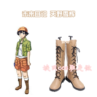 taobao agent D2602 Diary Tian Ye Xuehui often uses light brown lace -up boots cosplay shoes COS shoes