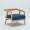sofa vải nordic căn hộ nhỏ phòng khách hiện đại tối giản đơn hoặc đôi ba bit của rắn da gỗ ghế sofa kết hợp - Ghế sô pha