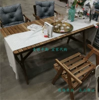 [Ikea Homencic покупка] Fuhuo Man Table+Четыре кресла для подлокотника на балкон -двор Столовые стулья Стулья