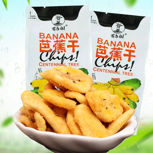 Столетние дерева банановые бананы сухофруктические фрукты офисные закуски и овощи и фрукты, сушеные и фрукты, 1 упаковка около 50 г
