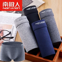 Nam Cực đồ lót nam cotton boxer thanh niên phương thức quần boxer rắn màu quần học sinh quần áo lót nam